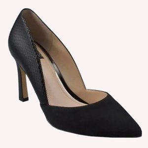 White House | Black Market Natalee Black Suede Heel Pump - Size 7.5